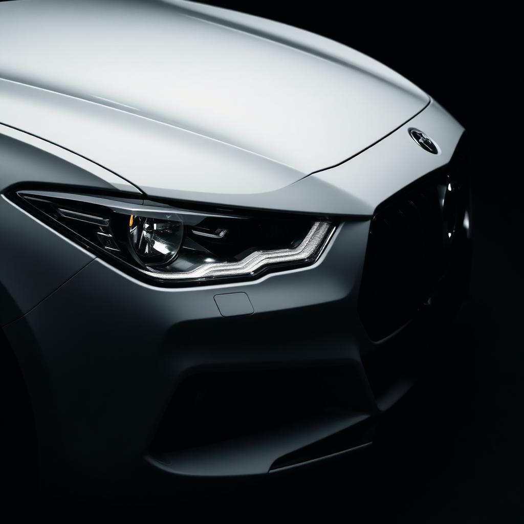 BMW blanco con acabado pulido